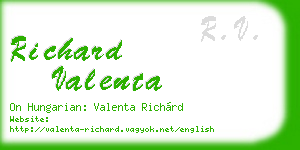 richard valenta business card