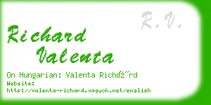 richard valenta business card
